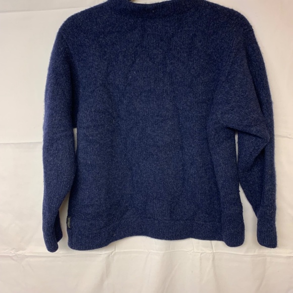 Fisherman Out of Ireland women sweater SZ M navy wool & cashmere warm outdoors - Picture 3 of 10